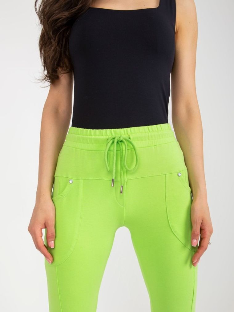 Spodnie dresowe damskie, zielone, Relevance