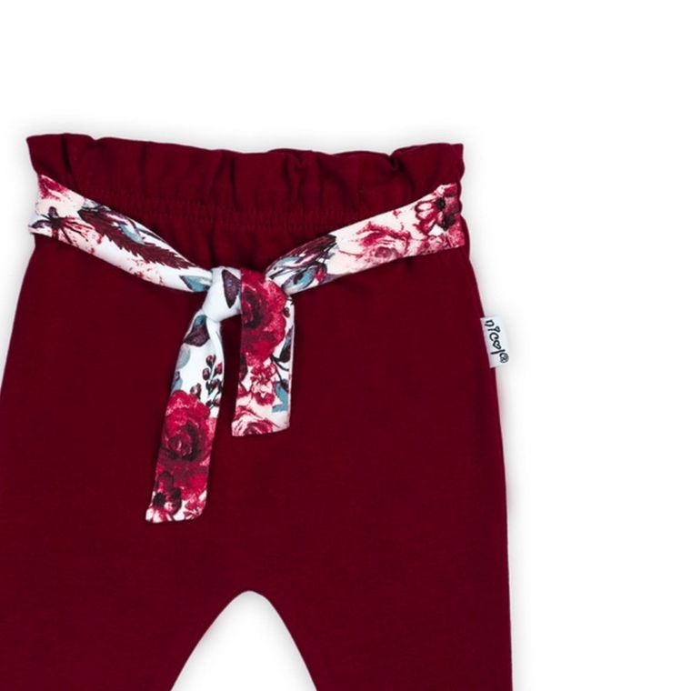 Spodnie dresowe dziewczęce, bordowe, Nicol