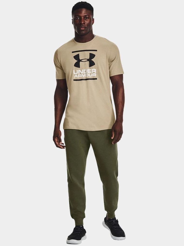 Spodnie dresowe męskie, khaki, Under Armour