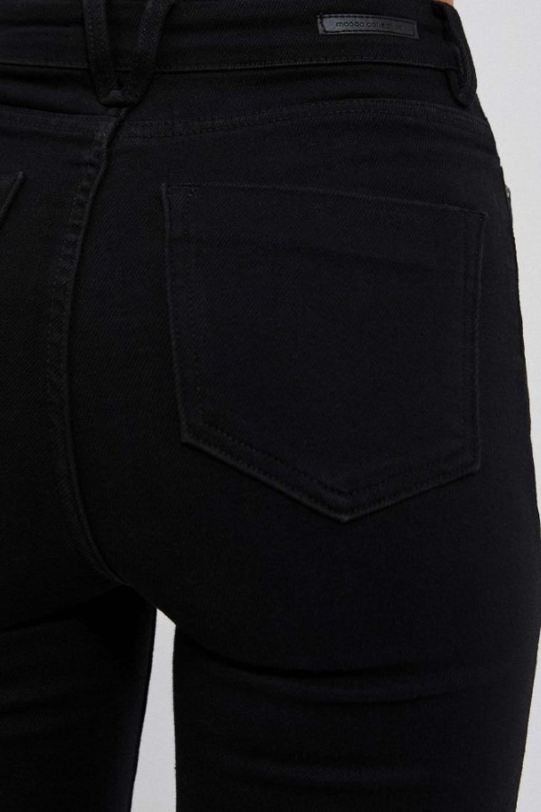Spodnie jeansowe damskie, czarne, Moodo