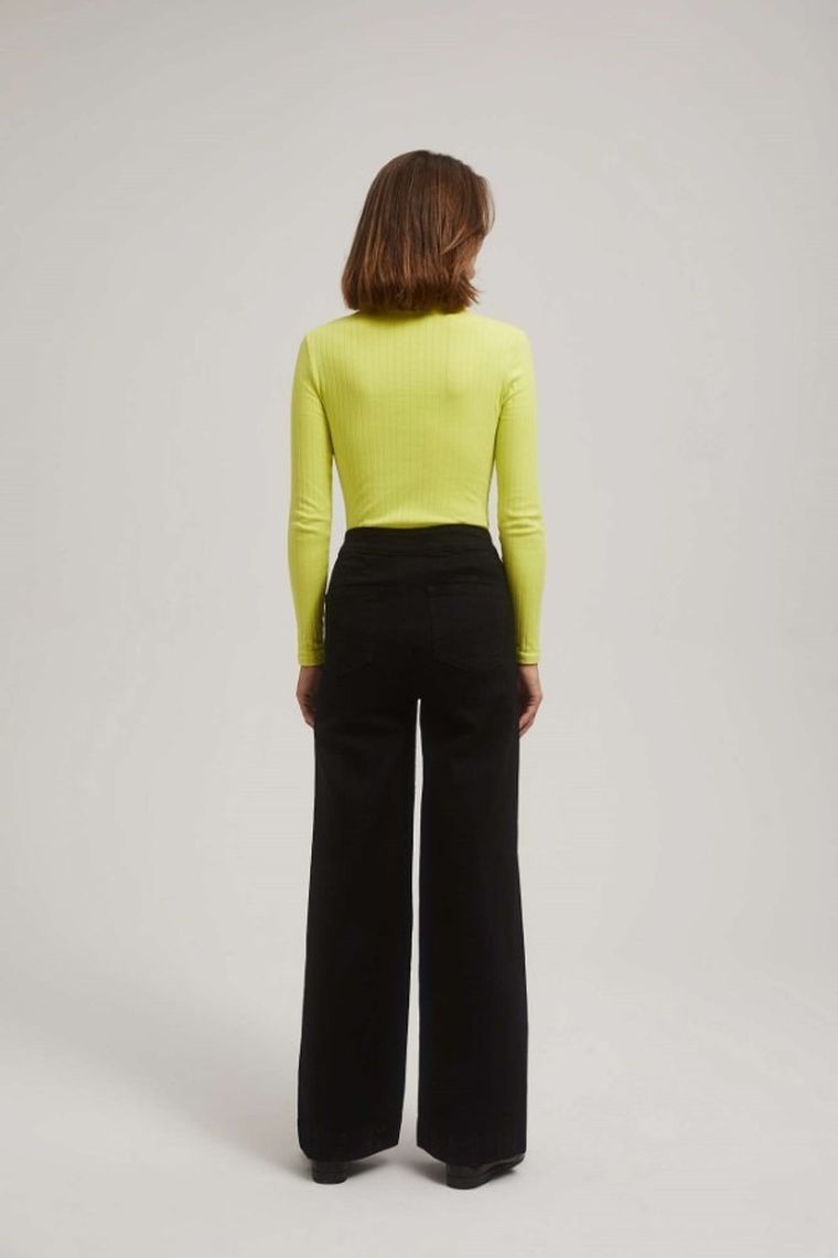 Spodnie jeansowe damskie, czarne, Moodo