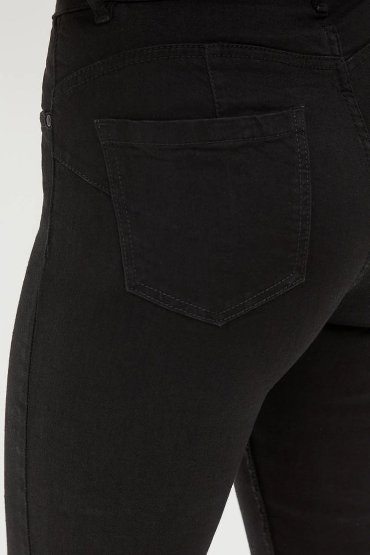 Spodnie jeansowe damskie, czarne, Moodo