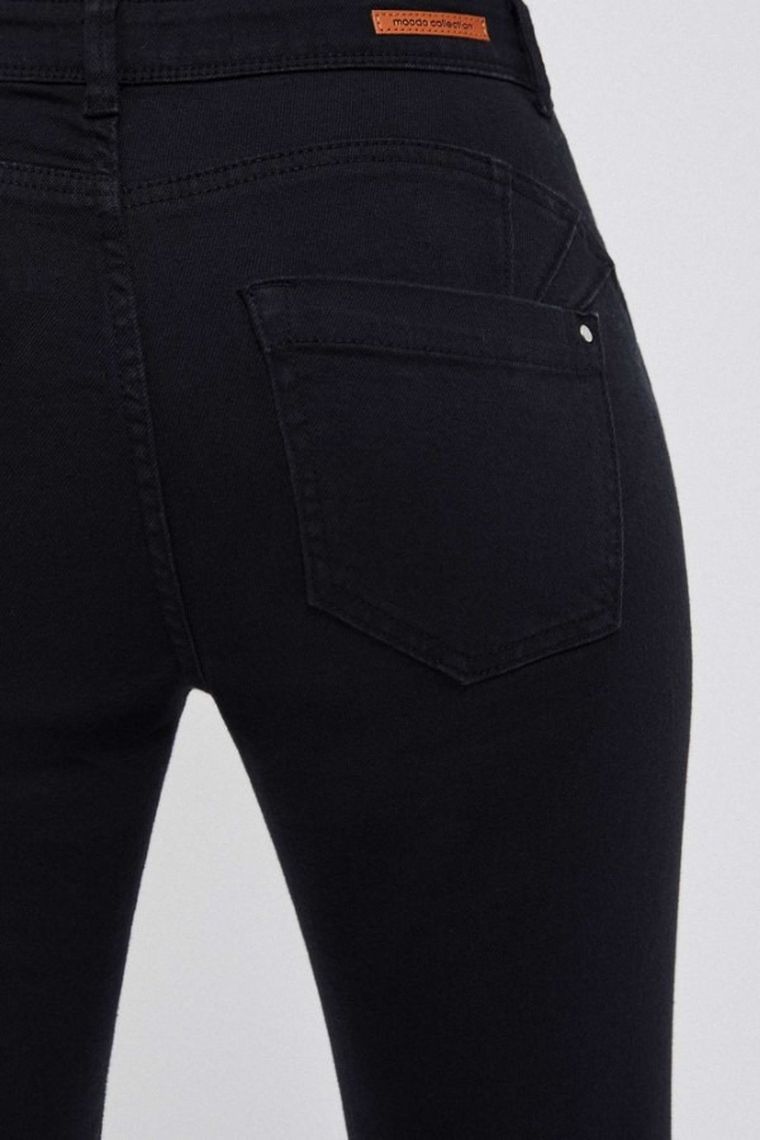 Spodnie jeansowe damskie, grafitowe, Moodo