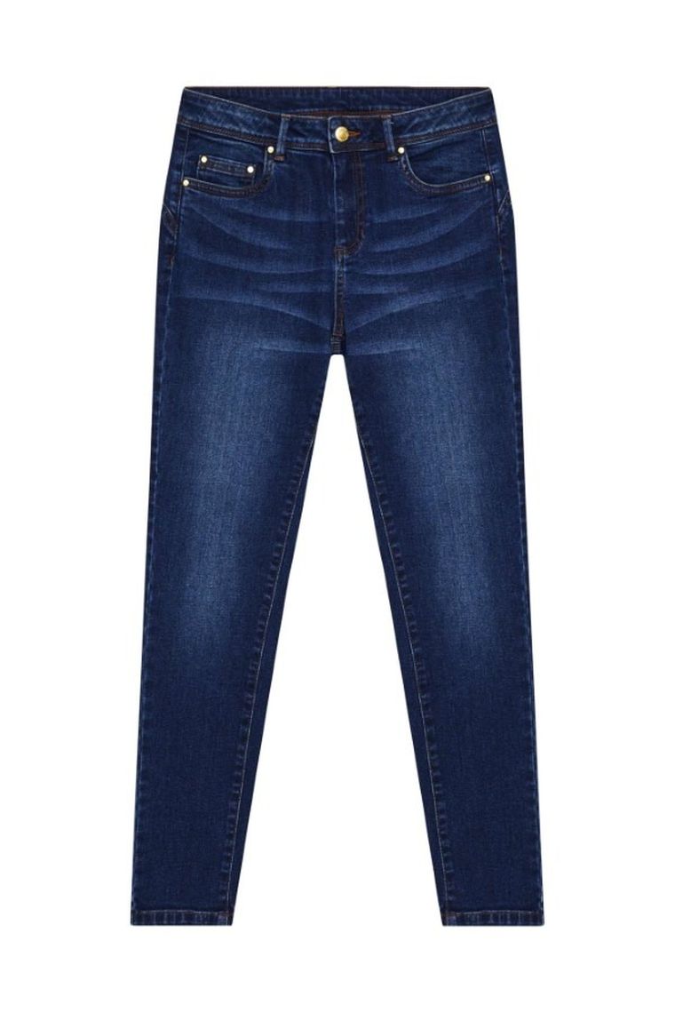 Spodnie jeansowe damskie, granatowe, Moodo