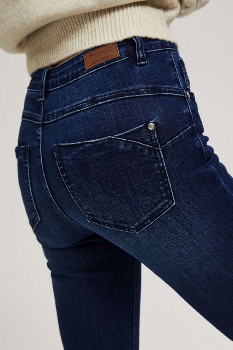 Spodnie jeansowe damskie, granatowe, Moodo