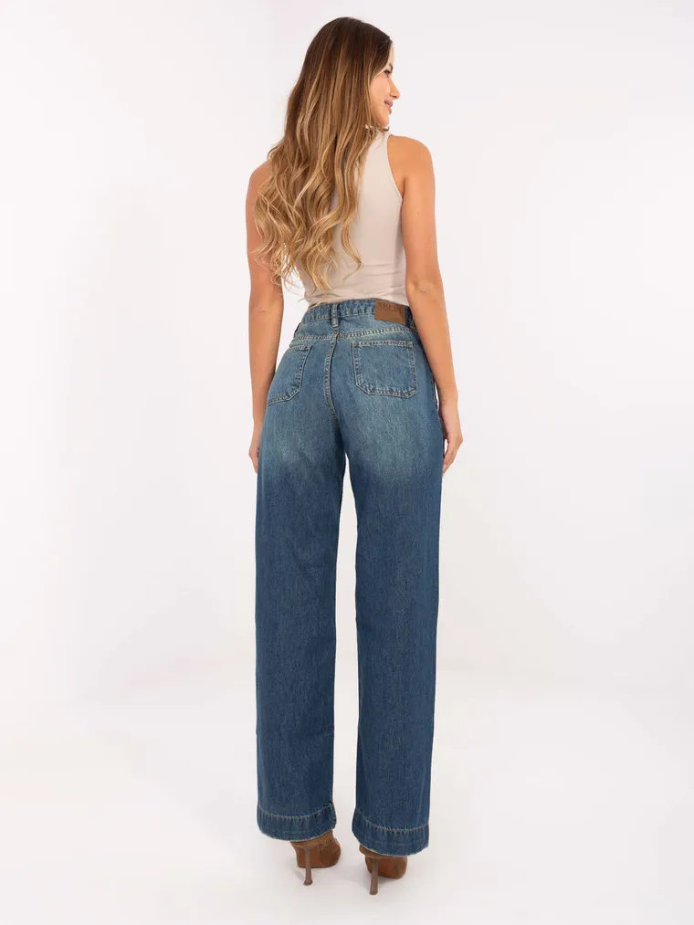 Spodnie jeansowe damskie, granatowe, Sublevel