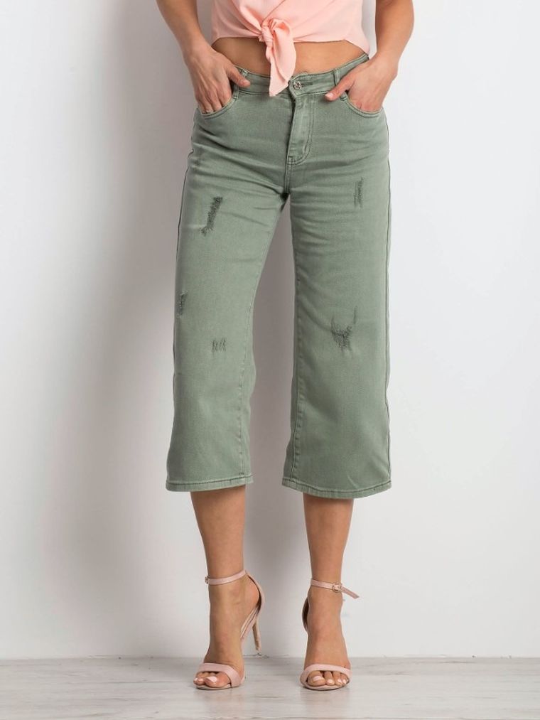 Spodnie jeansowe damskie, khaki, Factory Price