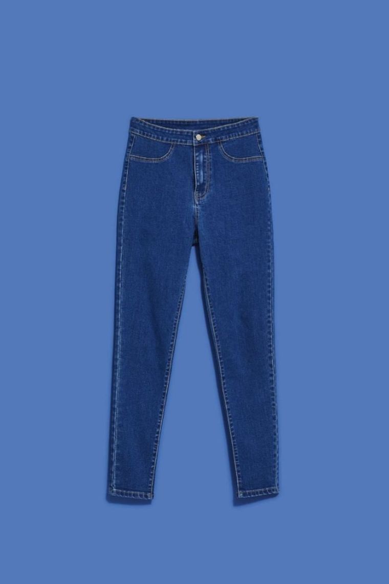 Spodnie jeansowe damskie, niebieskie, Moodo