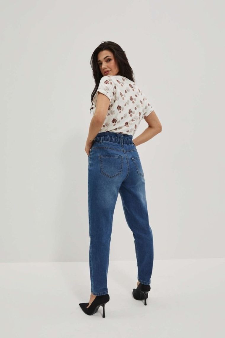 Spodnie jeansowe damskie, niebieskie, Moodo