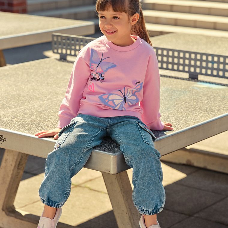 Spodnie jeansowe jogger z aplikacjami Cool Club