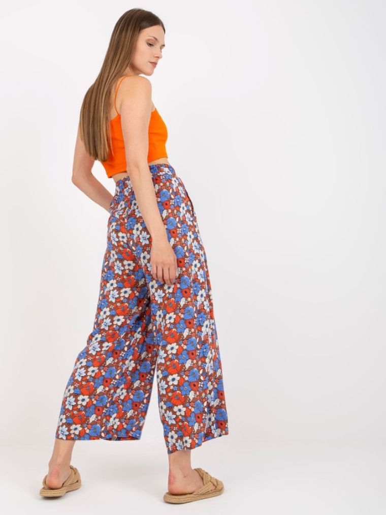 Spodnie materiałowe damskie, brązowe, Sublevel