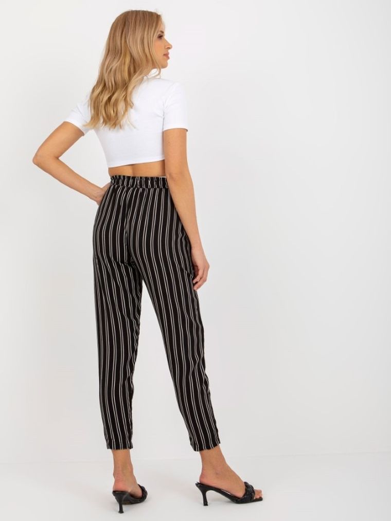 Spodnie materiałowe damskie, czarne, Sublevel