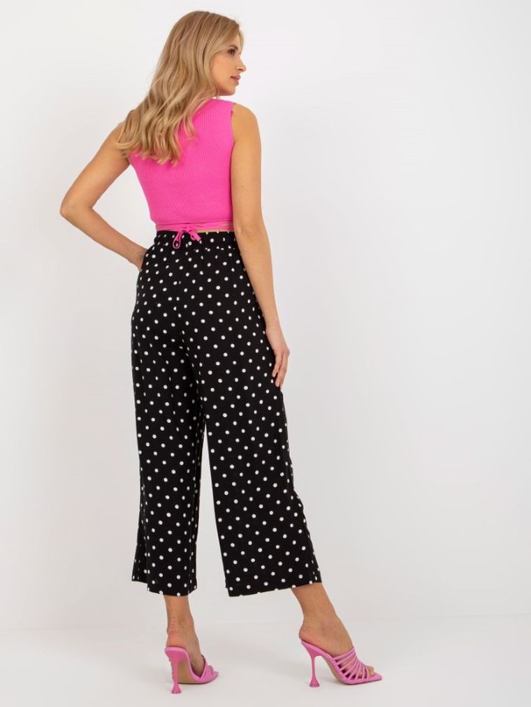 Spodnie materiałowe damskie, czarne, Sublevel