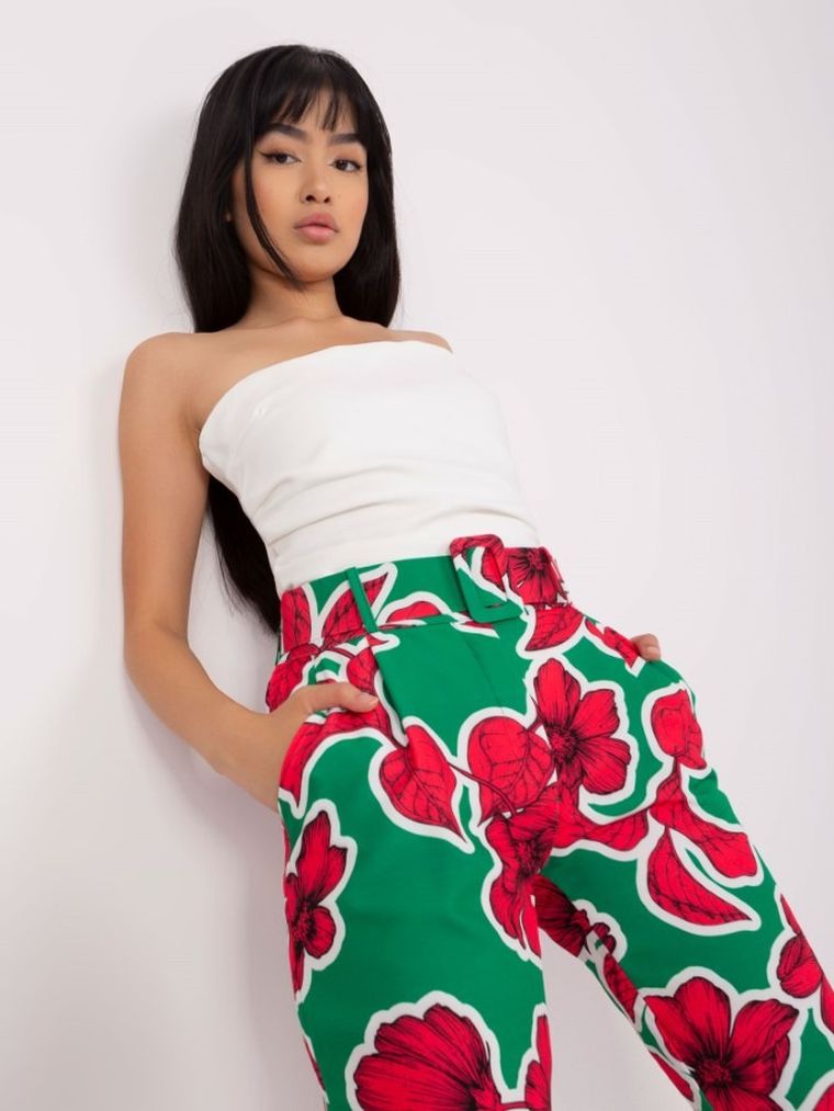 Spodnie materiałowe damskie, mix, Italy Moda