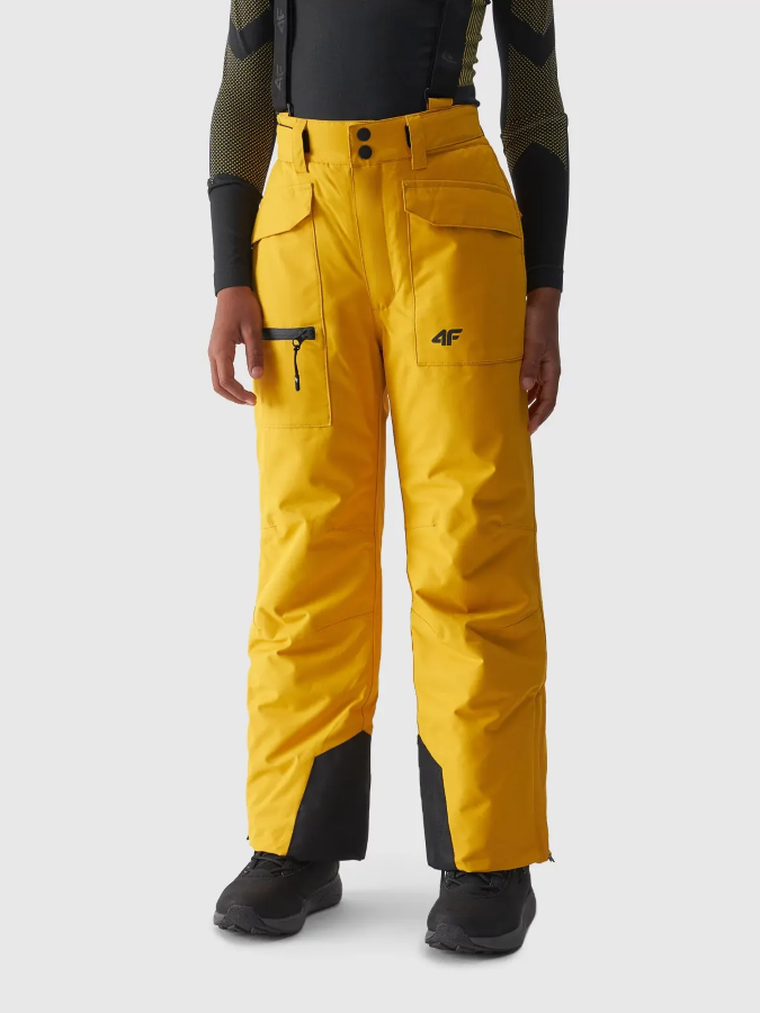 Spodnie narciarskie chłopięce, żółte, 4F