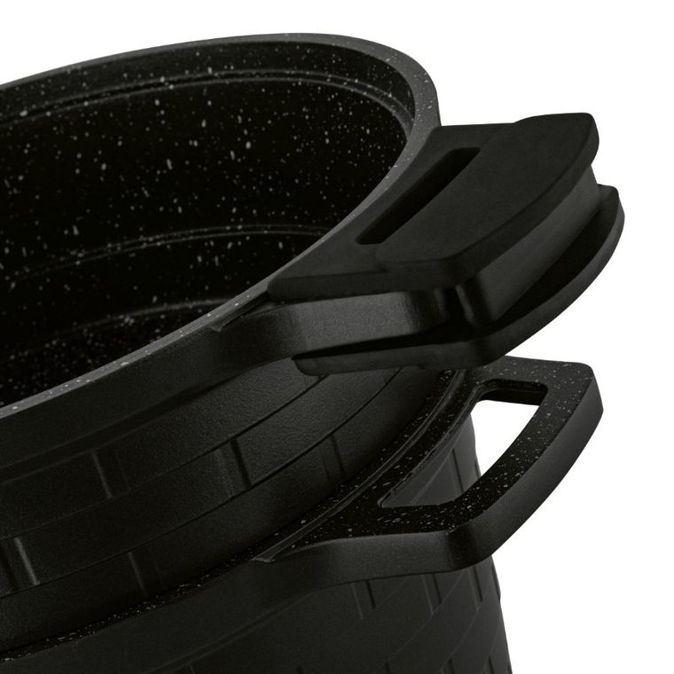 Starke, Brick Marble, garnek do gotowania na parze + nakładki silikonowe, 6.3l