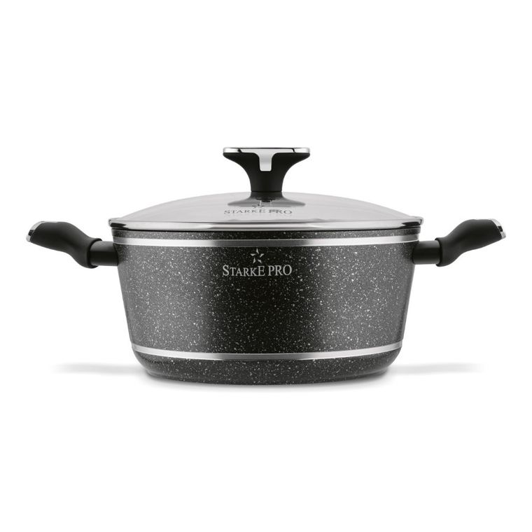 Starke Pro, Celebrity Marble, zestaw garnków z pokrywką i patelnią, 10 elementów