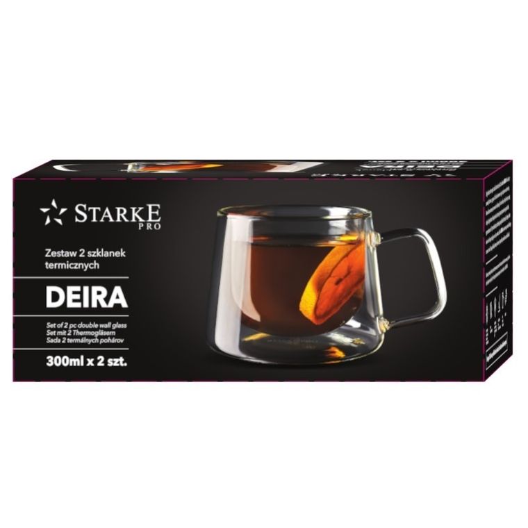 Starke Pro, Deira, szklanki termiczne do kawy, 300 ml, 2 szt.