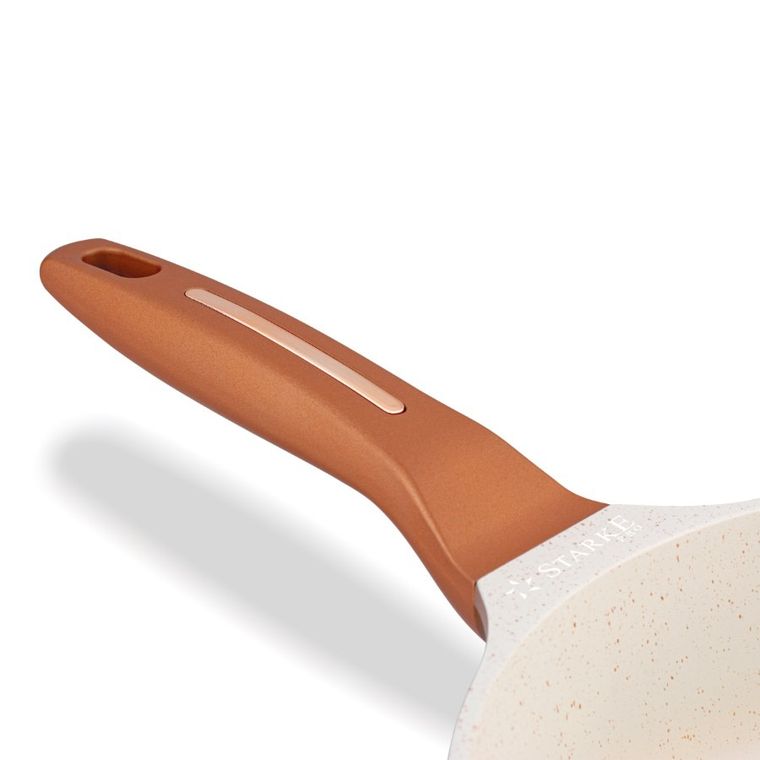 Starke Pro, Texture Copper, patelnia wok z pokrywą, 28-8 cm
