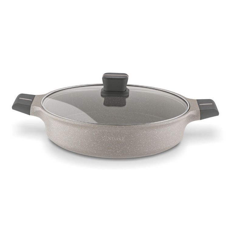 Starke, Stoneware Marble, patelnia, 28-8 cm