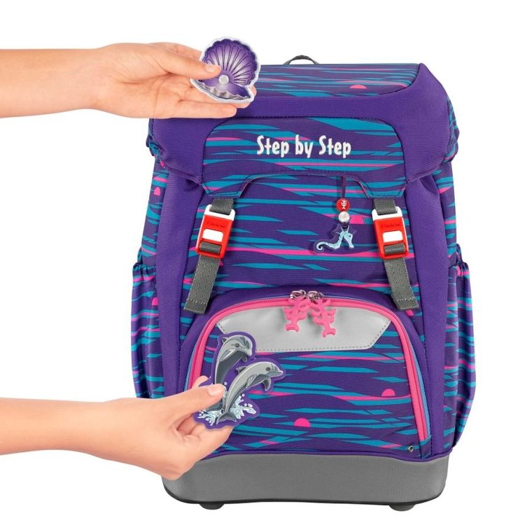 Step by Step, Grade, plecak szkolny, 1-komorowy, Shiny Dolphins