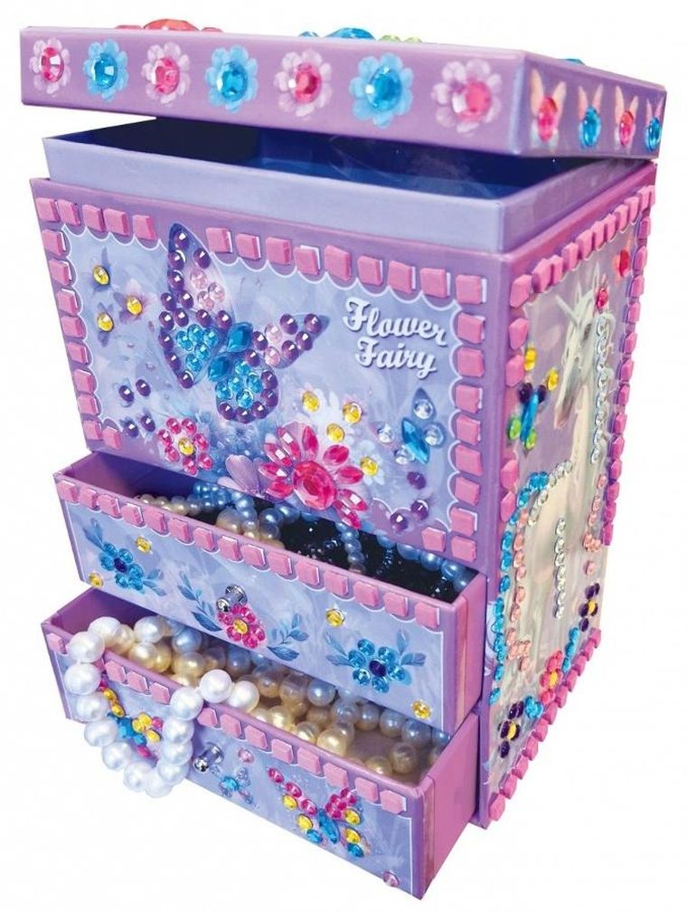 Stnux, Flower Fairy, szkatułka do dekorowania, mozaika, Iris