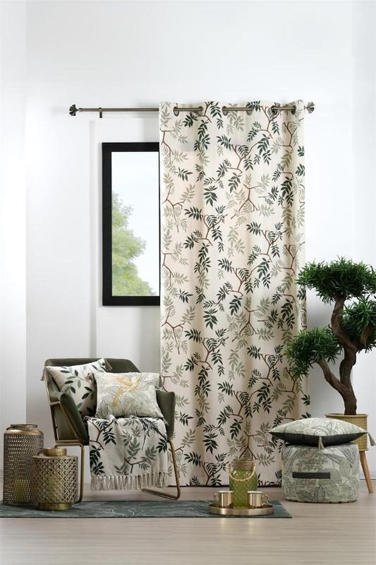 Stof, poduszka dekoracyjna, Botanys, z frędzlami, 40-40 cm