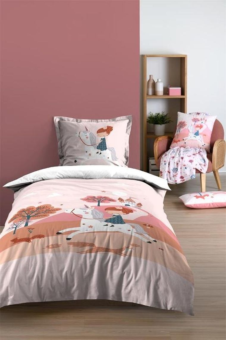 Stof, poduszka dla dziecka, Cyrielle, różowa, 40-40 cm