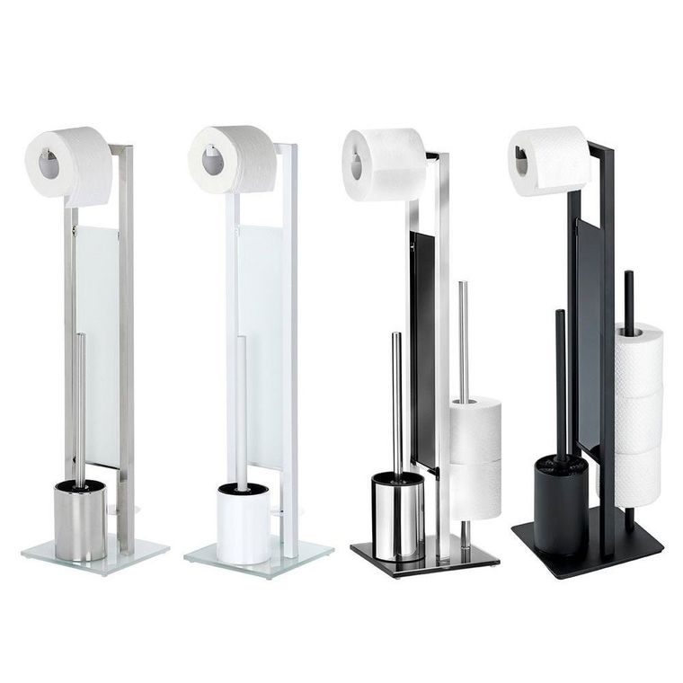 Stojak na papier i szczotkę toaletową, Rivalta, czarny