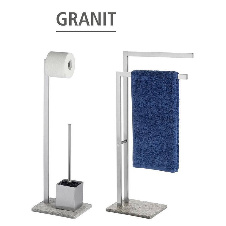 Stojak na papier toaletowy i szczotkę do WC, Granite, 2w1