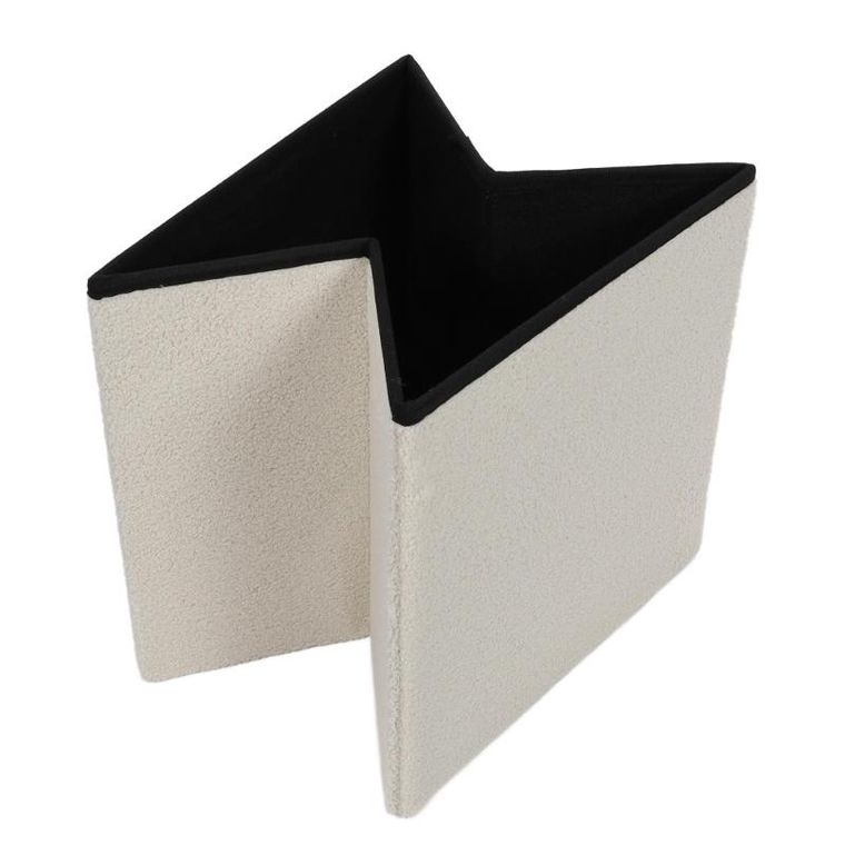 Storage Solutions, pufa ze schowkiem, Boucle Bini, 38-38-38 cm