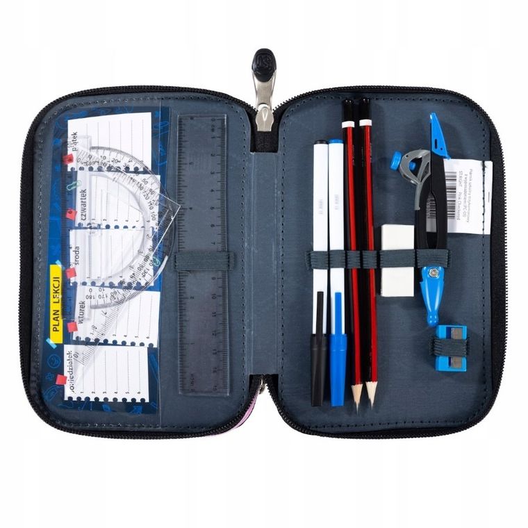 St.Right, piórnik rozkładany, potrójny, z wyposażeniem, Volcanic Moon