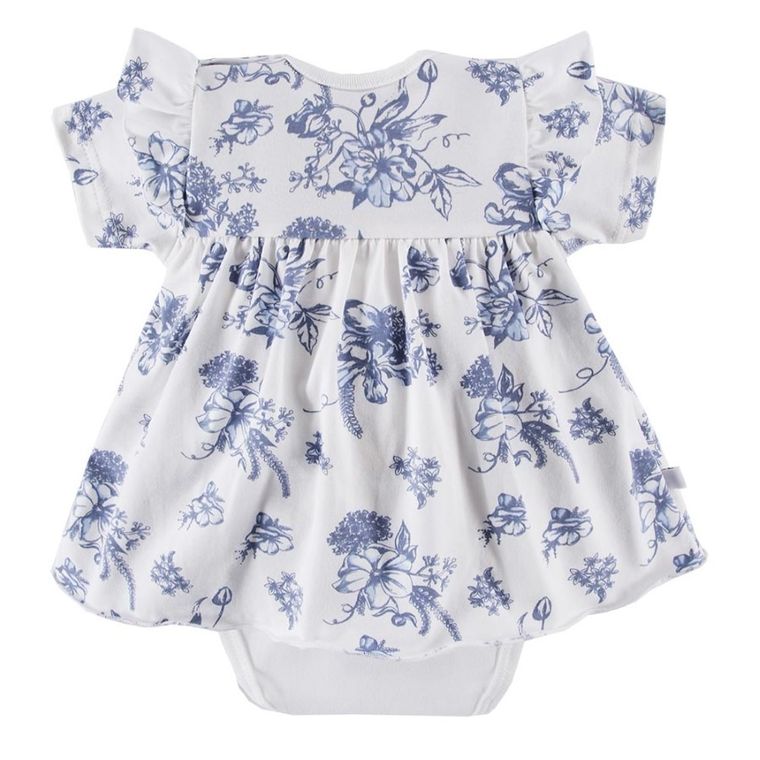 Sukienka body dziewczęca z krótkim rękawem, biała, Eevi