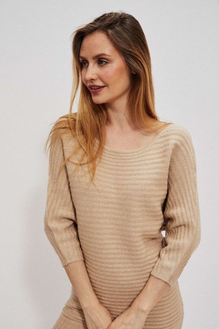 Sukienka damska, beżowa, Moodo