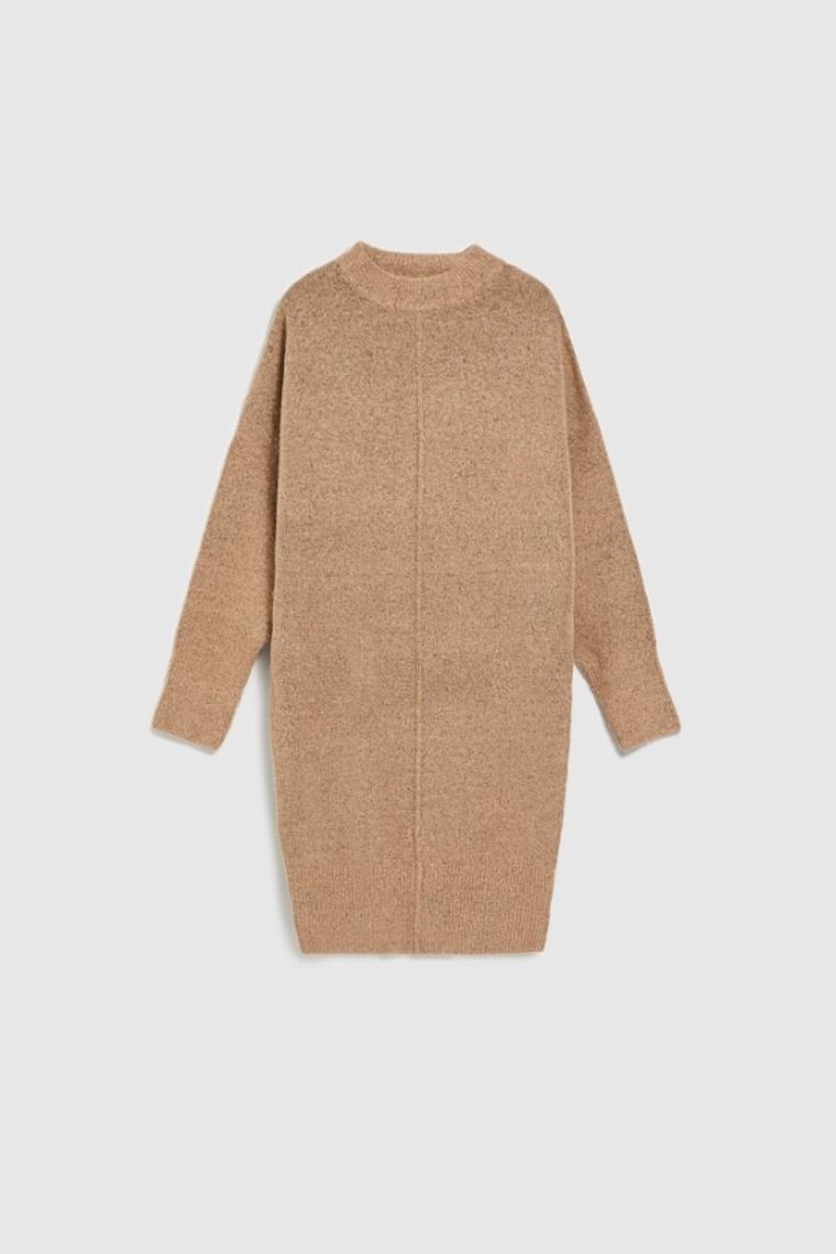 Sukienka damska, beżowa, Moodo