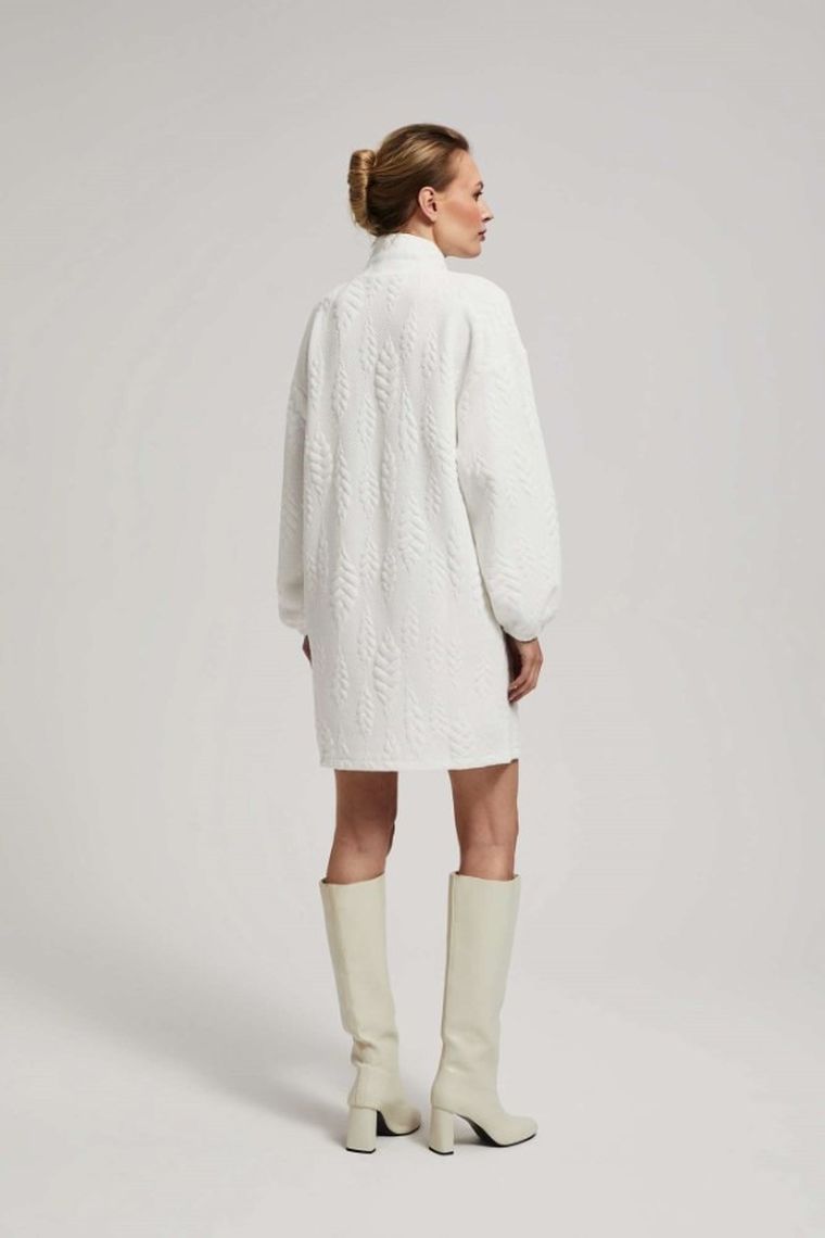 Sukienka damska, biała, Moodo