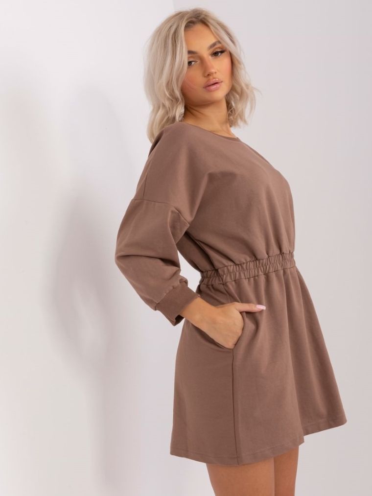 Sukienka damska, brązowa, Lily Rose