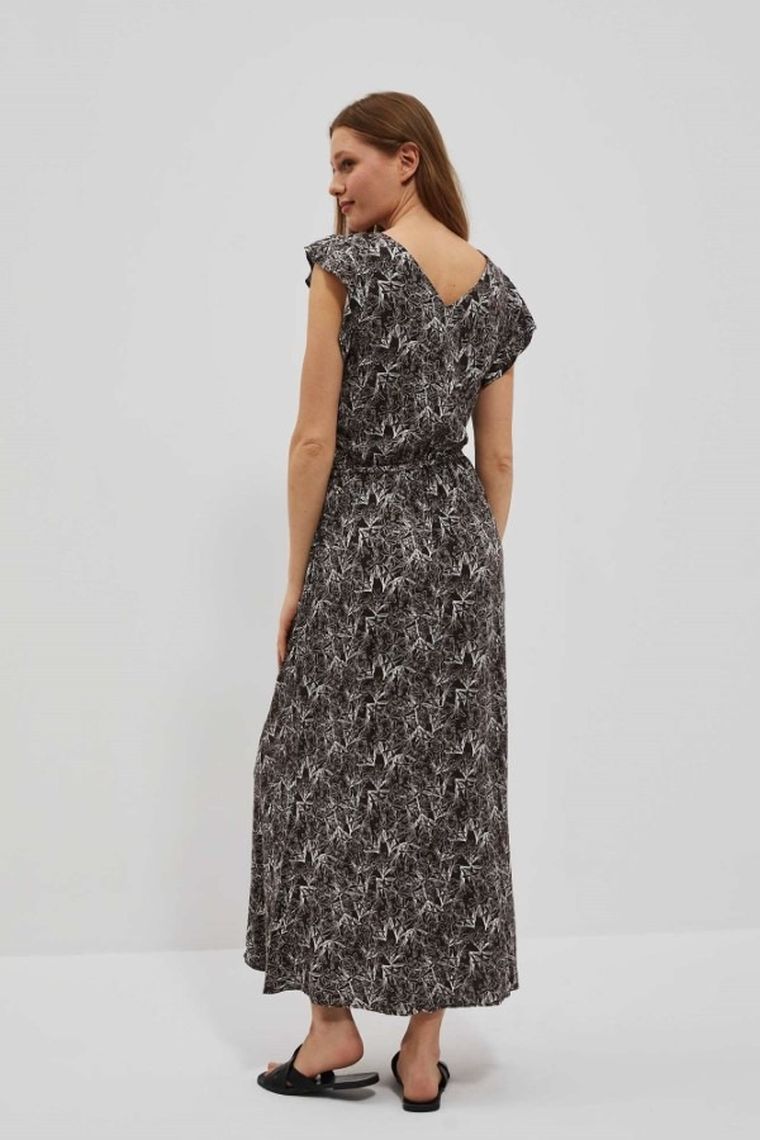 Sukienka damska, brązowa, Moodo