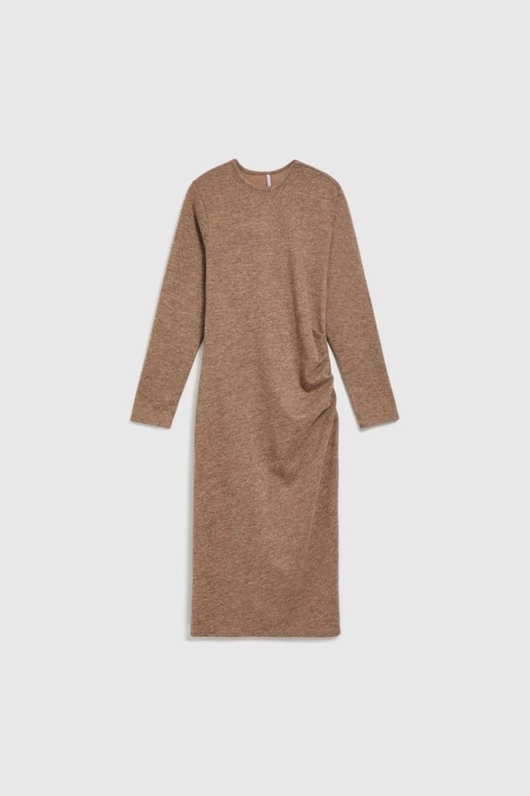 Sukienka damska, brązowa, Moodo