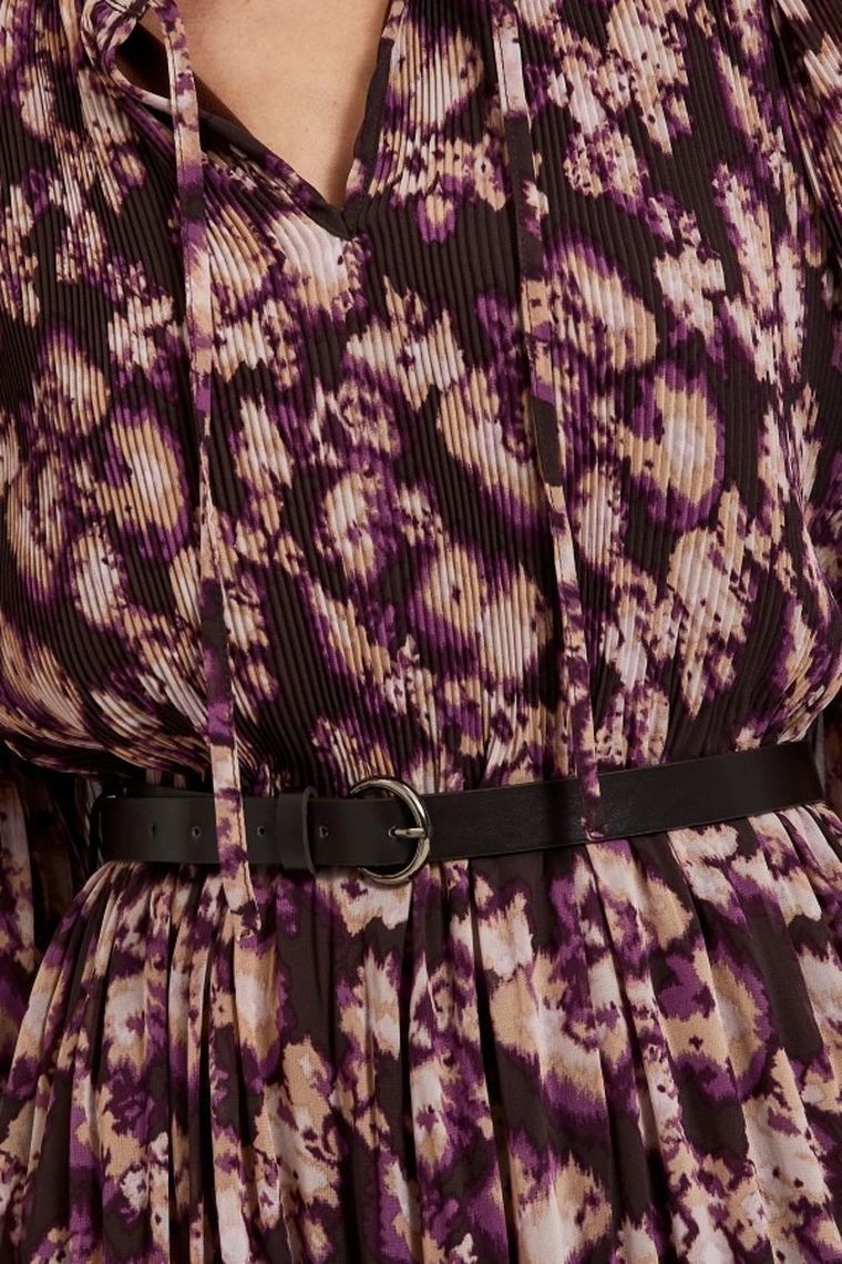 Sukienka damska, brązowa, Moodo