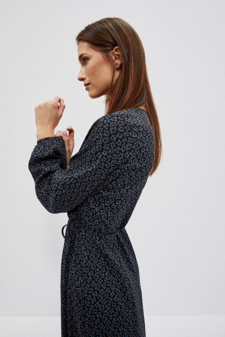 Sukienka damska, czarna, Moodo