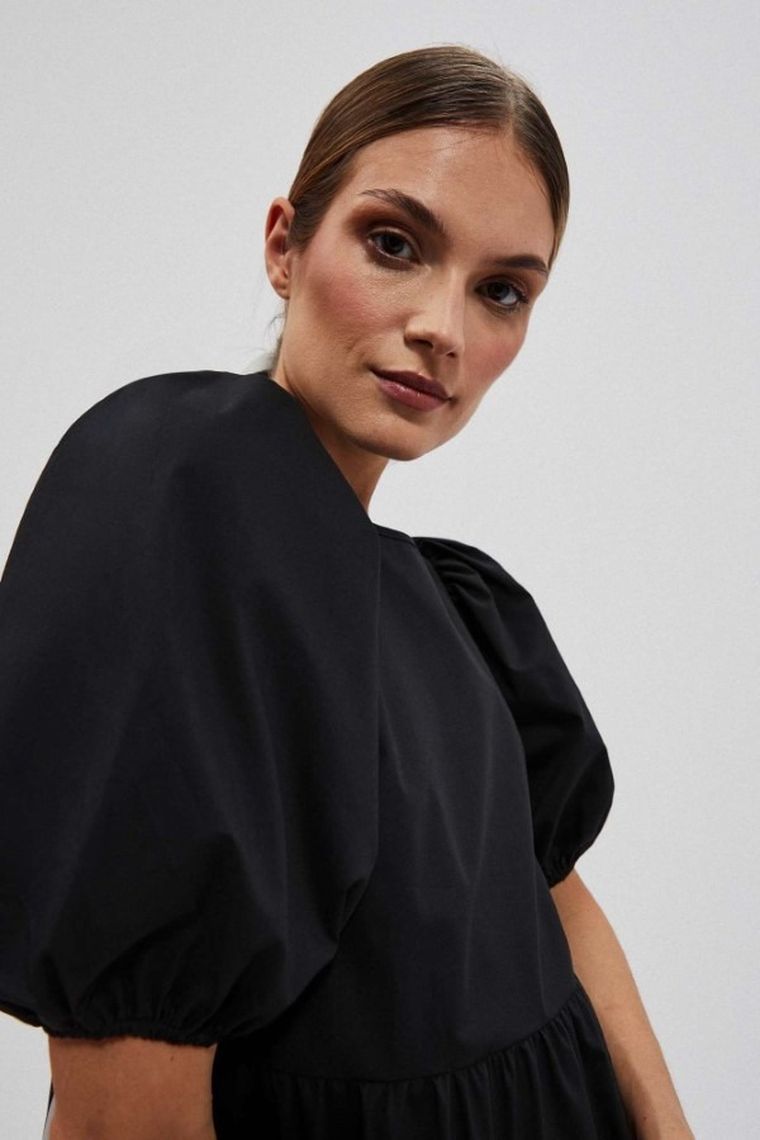 Sukienka damska, czarna, Moodo