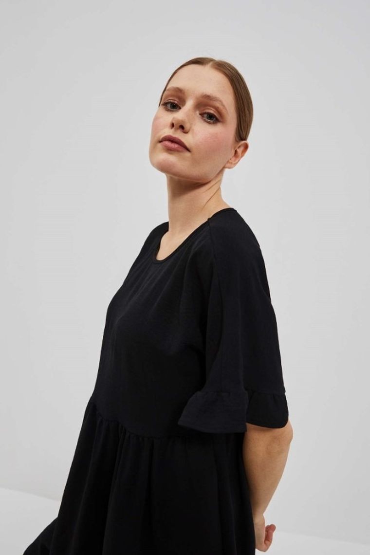 Sukienka damska, czarna, Moodo