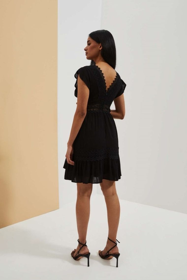 Sukienka damska, czarna, Moodo