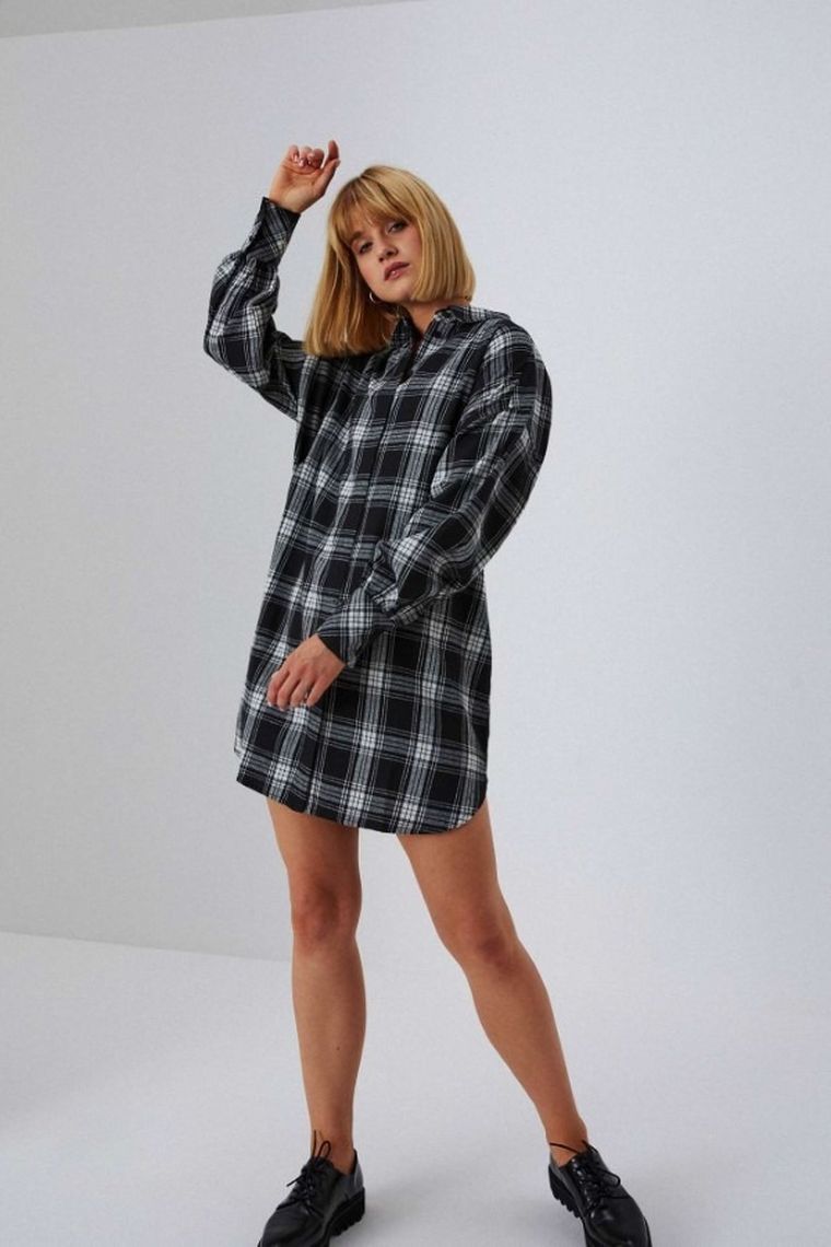 Sukienka damska, czarna, Moodo