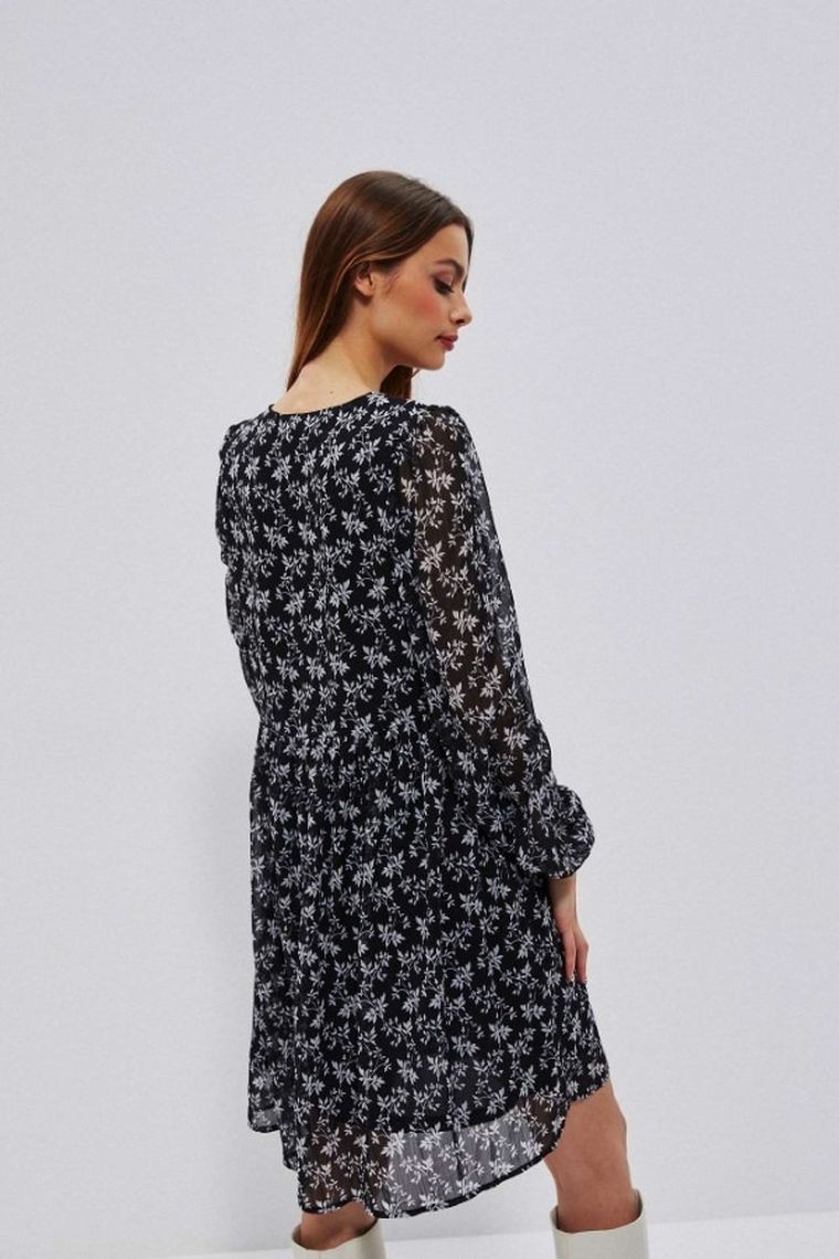 Sukienka damska, czarna, Moodo