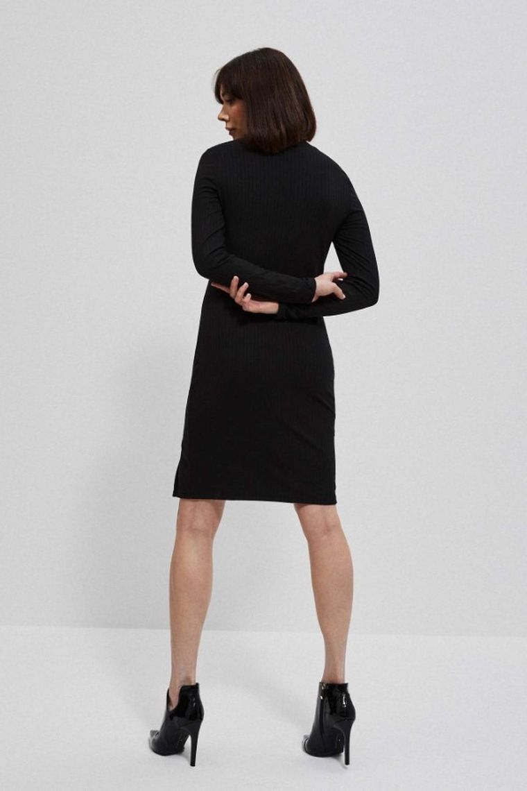 Sukienka damska, czarna, Moodo