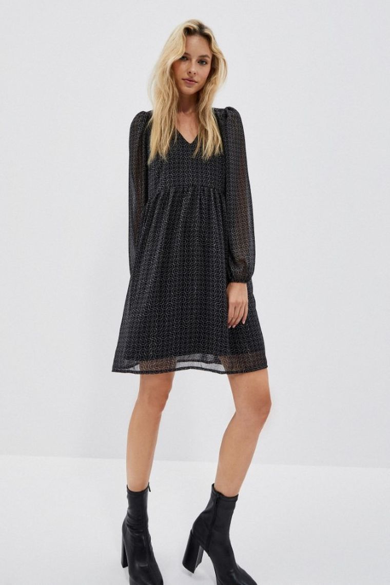 Sukienka damska, czarna, Moodo