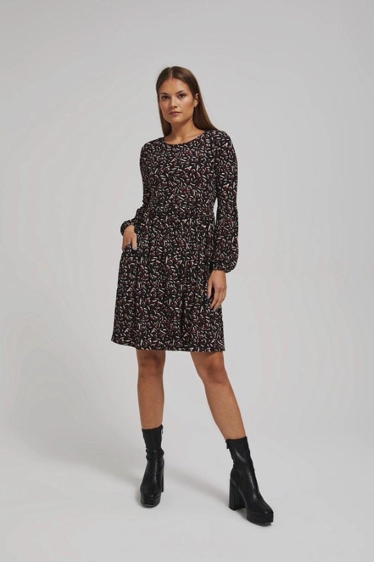 Sukienka damska, czarna, Moodo