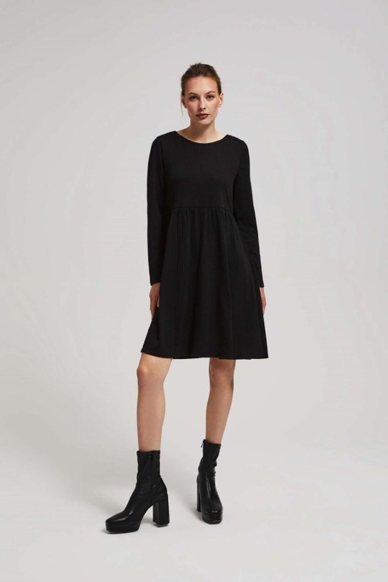 Sukienka damska, czarna, Moodo
